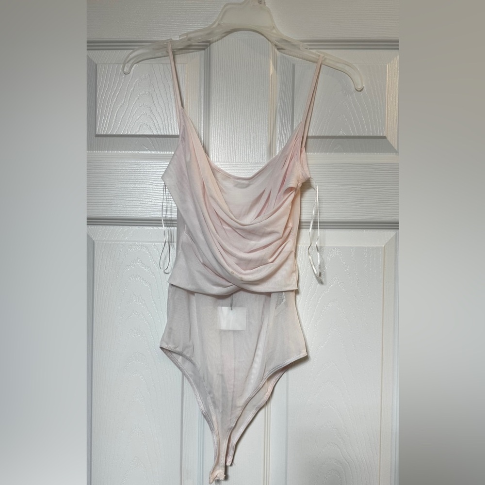 Zara Pink Bodysuit Top with Chic Design